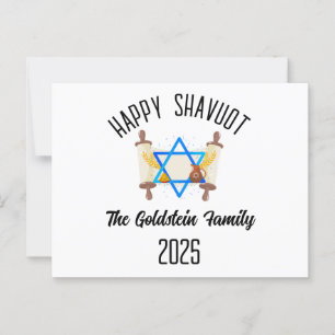 Shavuot Jewish Personlig Family Namn Vykort