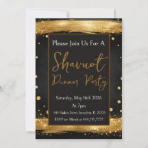 Shavuot Middagsparty Guld Svart Lyx Modern