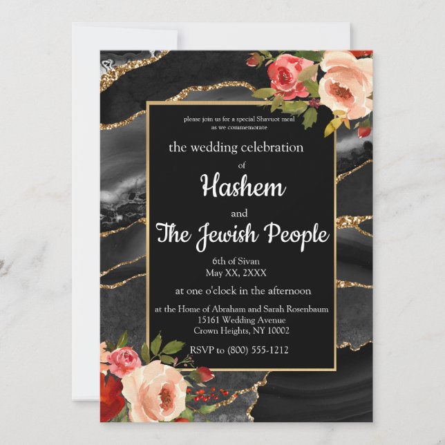 Shavuot Shavuos Veckanfesten Inbjudningar (Framsida)