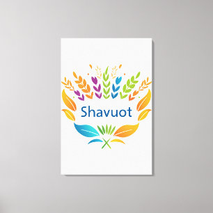 Shavuot - Symbol med färgat vete Canvastryck
