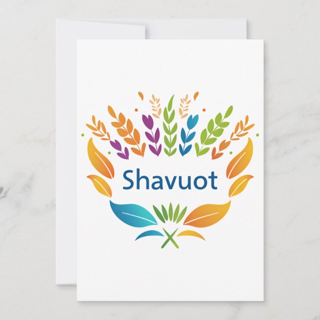 Shavuot - Symbol med färgat vete Julkort (Framsida)