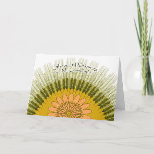 Shavuot välsignelser för min farfar, kornsol helgkort