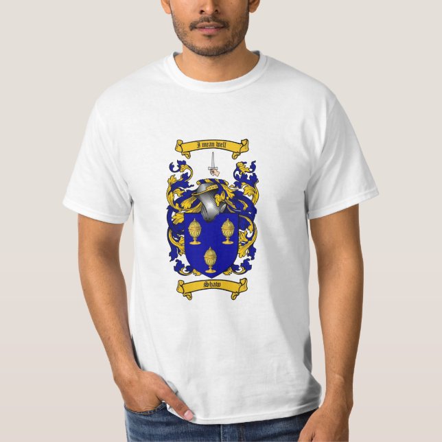 Shaw familjvapensköld - Shaw vapensköld T Shirt (Framsida)