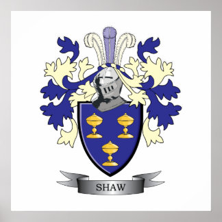 Shaw Family Crest Jackar om Arm Poster