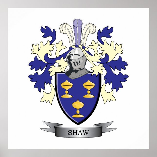Shaw Family Crest Jackar om Arm Poster (Framsidan)