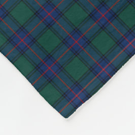 Shaw Klan Royal Blue och Grönt Tartan Fleecefilt
