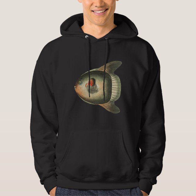 Shaw Kort Sol fiskillustration Hoodie (Framsida)