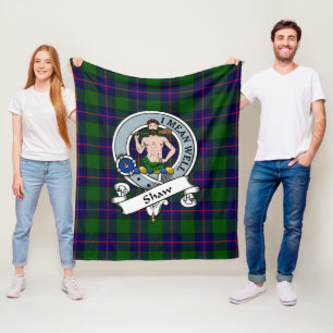 Shaw of Sauchie Modern Klan Badge Tartan Play Fleecefilt