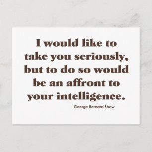 Shaw on Intelligence Vykort