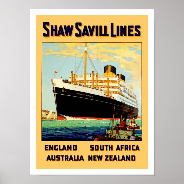 Shaw Savill Line Poster (Framsidan)