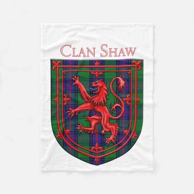 Shaw Tartan Scottish Play Lejon Rampant Fleecefilt (Framsidan)