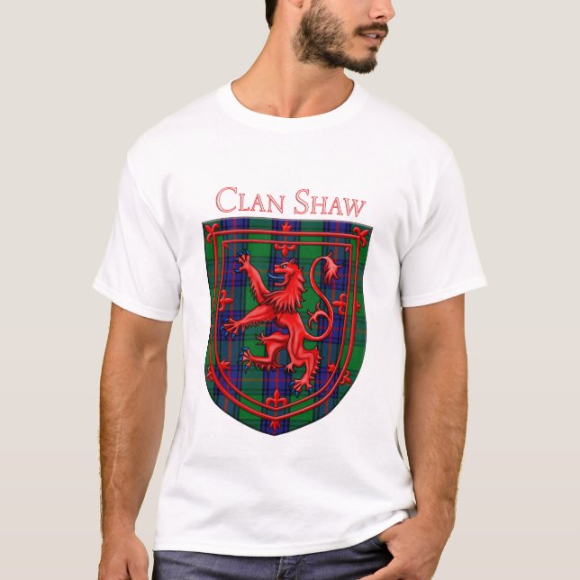 Shaw Tartan Scottish Play Lejon Rampant T Shirt (Framsida)