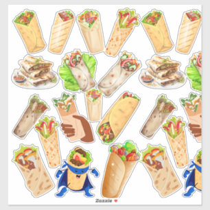 Shawarma Collage Klistermärken