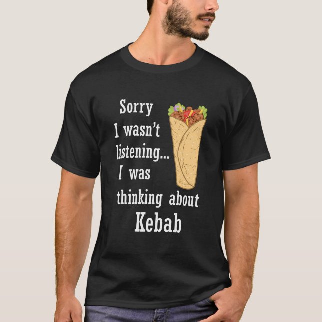 Shawarma Eating Doner Kebab Turkish Food T Shirt (Framsida)