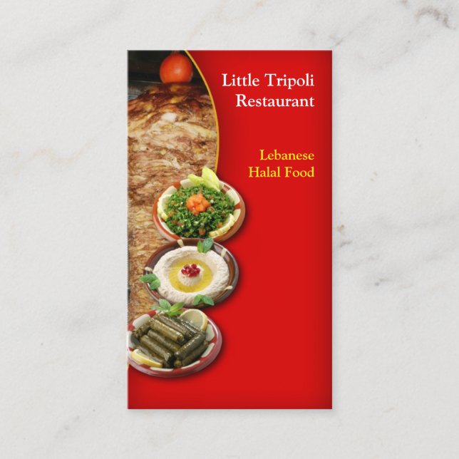 Shawarma Mitten Östra Affärskort Visitkort (Framsida)