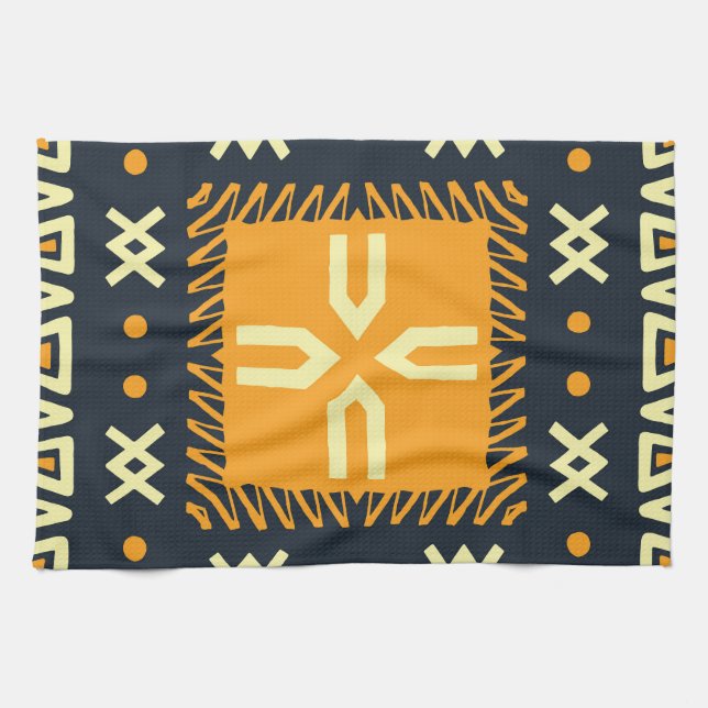 Shawl Design: Indiskt batik Square. Kökshandduk (Horisontell)