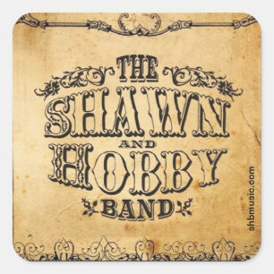 Shawn & Hobby Band Album Sticker Fyrkantigt Klistermärke
