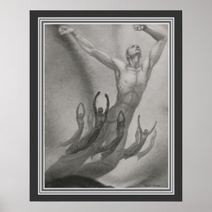 Shawn Manar Dancers Art Deco av Major Felten Poster