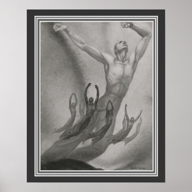 Shawn Manar Dancers Art Deco av Major Felten Poster (Framsidan)