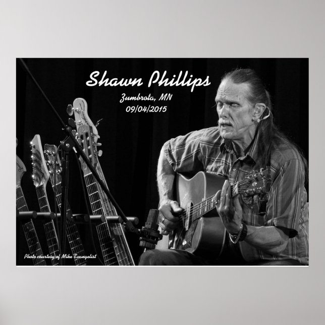 Shawn Phillips LIVE at Zumbrota, MN 2015 Poster (Framsidan)