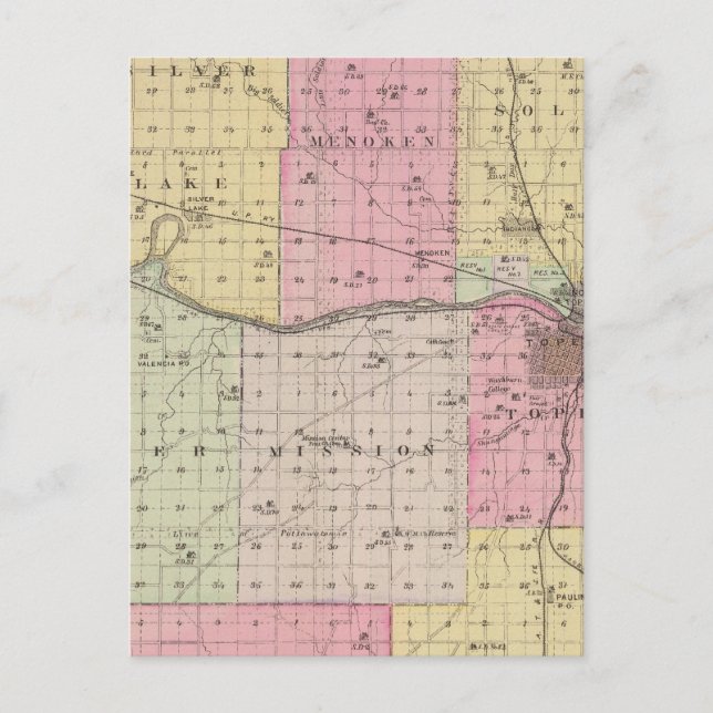 Shawnee County, Kansas Vykort (Framsida)