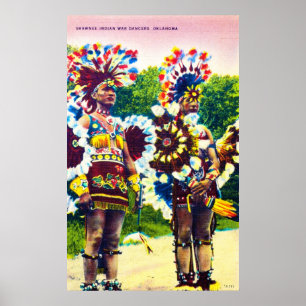 Shawnee Indian Krig Dancers, Oklahoma Poster