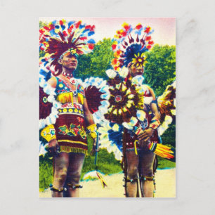 Shawnee Indian Krig Dancers, Oklahoma Vykort