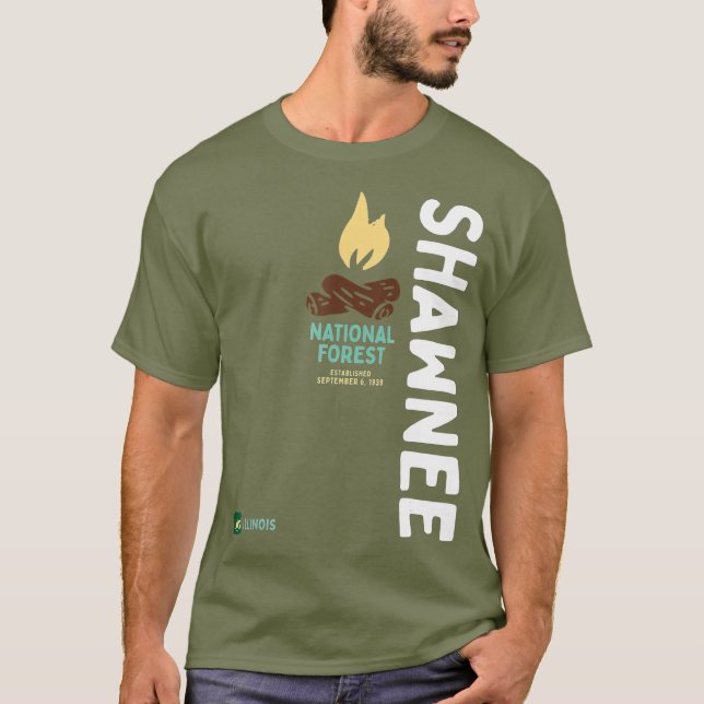 Shawnee National Forest Lodrät Illinois T Shirt (Framsida)