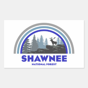 Shawnee National Forest Rainbow Hjort Rektangulärt Klistermärke