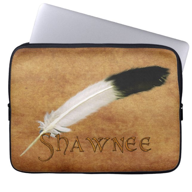 SHAWNEE Native American Feather Laptop sleeve (Framsidan)