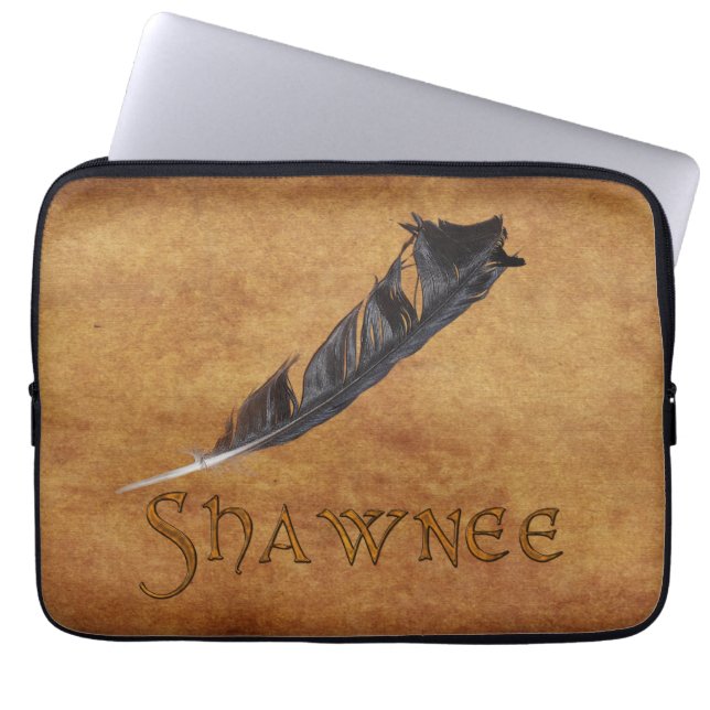 SHAWNEE Native American Feather Laptop sleeve (Framsidan)