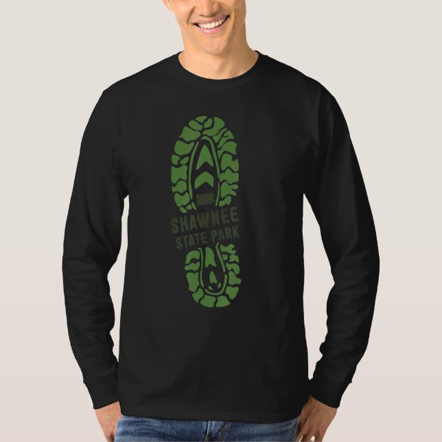 Shawnee State Park Pennsylvania Pa Hiking Boot T Shirt (Framsida)