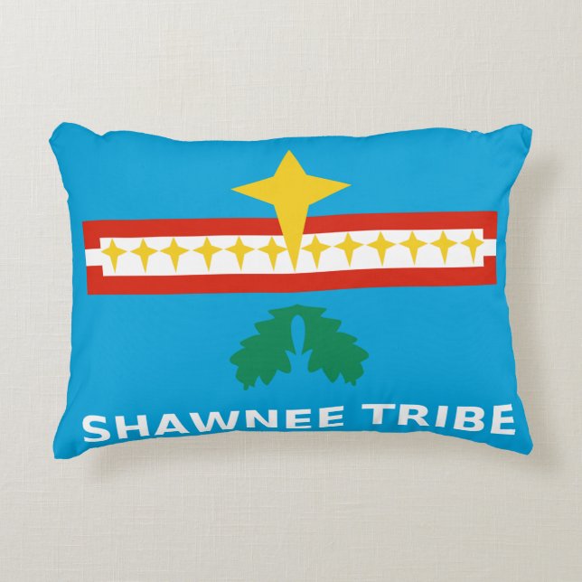 Shawnee Tribe Flagga Prydnadskudde (Framsidan)