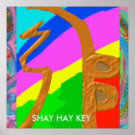 SHAYHAYKEY Guld - basic Reiki Symbol Poster