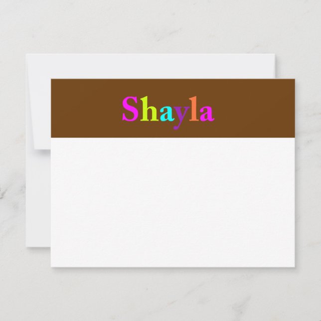 Shayla Tack Metallic Anteckningskort (Framsida)