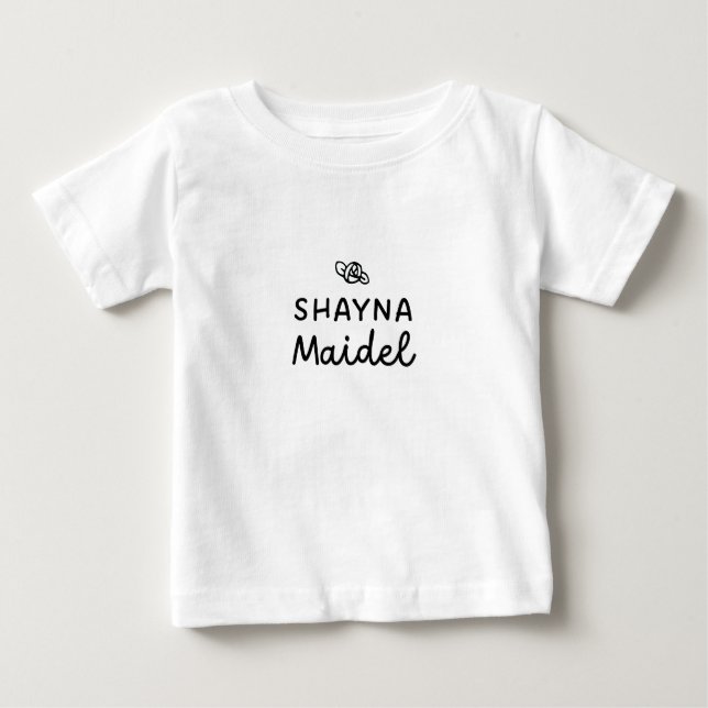 Shayna Maidel Yiddish  T Shirt (Framsida)