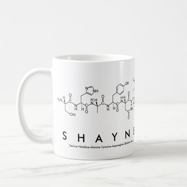 Shayne peptide namn mugg (Vänster)