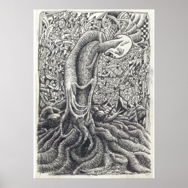 Shayol, bläck teckning poster (Framsidan)
