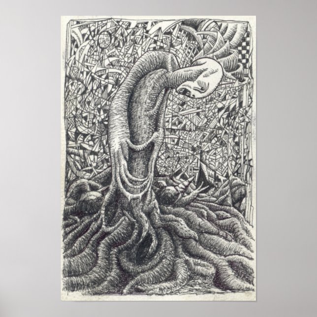 Shayol, bläck teckning poster (Framsidan)