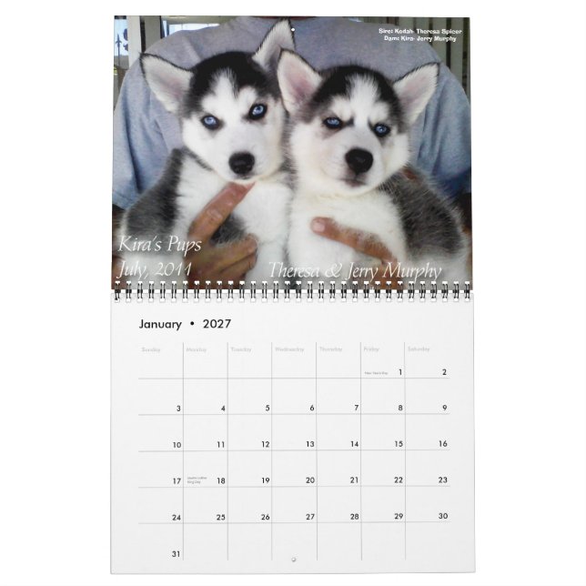 SHAZ 2012-kalender Kalender (Jan 2027)