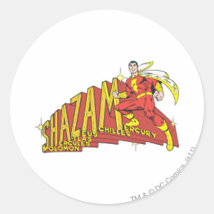 Shazam Acronym Runt Klistermärke