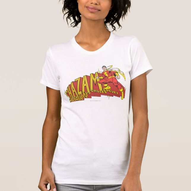 Shazam Acronym T Shirt (Framsida)