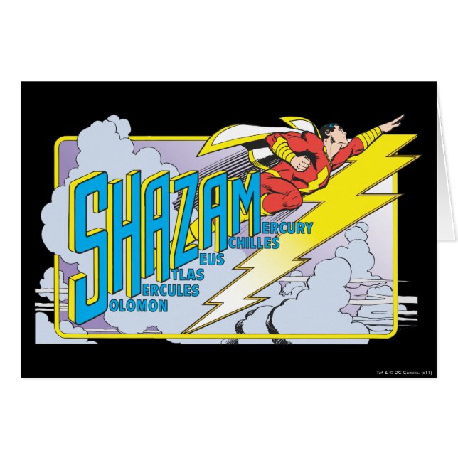 Shazam-akronym 2 hälsningskort (Framsidan Horizontal)