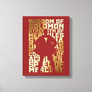 SHAZAM! Byrka gyllene typografi Canvastryck