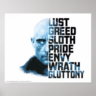 SHAZAM!   Dr. Sivana sju syndar dödligt grafiskt Poster