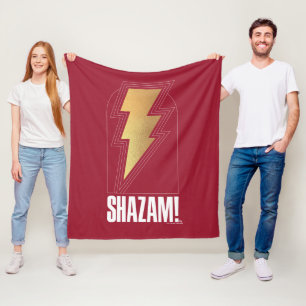 SHAZAM! Fury of the Gods Blixt Bolt Badge Fleecefilt
