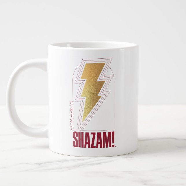 SHAZAM! Fury of the Gods | Blixt Bolt Badge Jumbo Mugg (Vänster)
