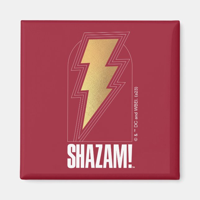 SHAZAM! Fury of the Gods | Blixt Bolt Badge Magnet (Framsidan)
