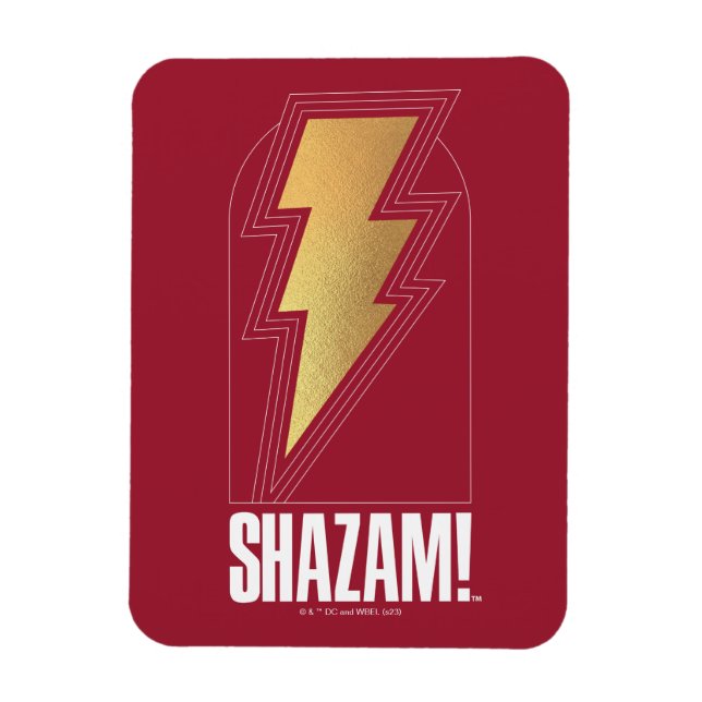 SHAZAM! Fury of the Gods | Blixt Bolt Badge Magnet (Vertikal)