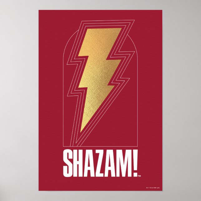 SHAZAM! Fury of the Gods | Blixt Bolt Badge Poster (Framsidan)
